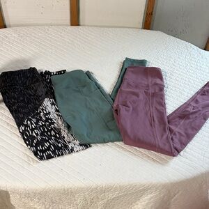 Victoria's Secret Black, Green, and Purple Leggings